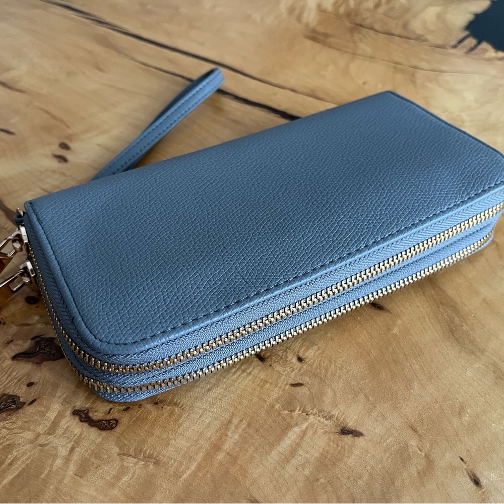 Grey Wristlet Wallet Clutch